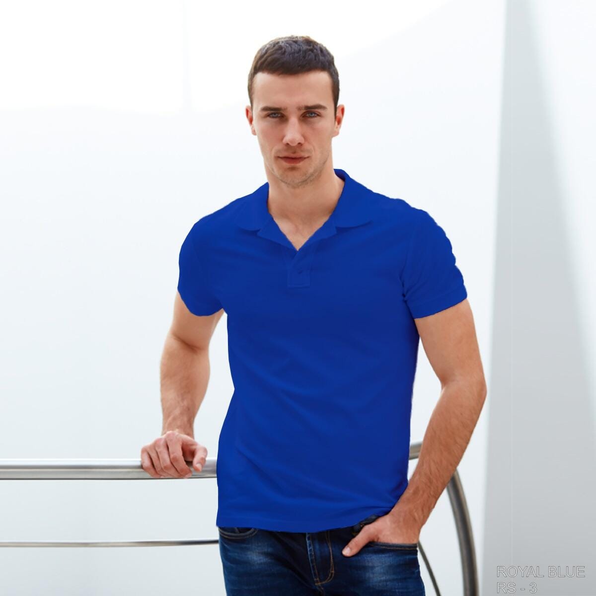 1780642085_Ruffty Solid Collar T-shirt- 2